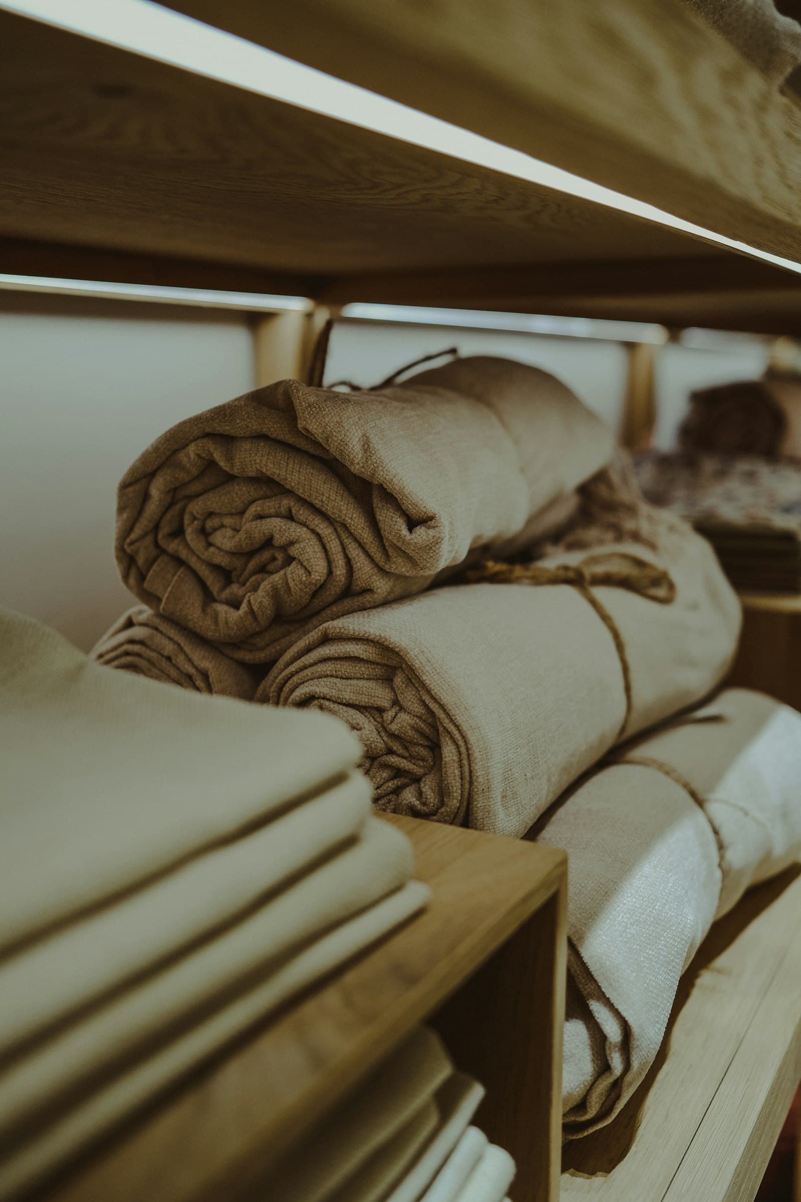 Folded fresh linen ready for delivery